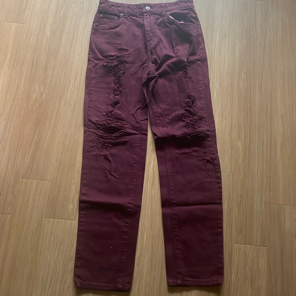 Carmar, Size:27, Marroon, Ripped, Jeans